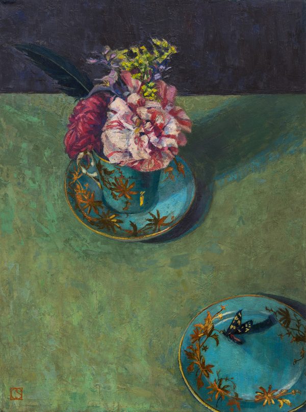 Rosa Mundi, Oil on Linen, 40.5 x 30 cm